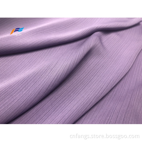 Partihandel 100% polyester crepe damklänning vävt tyg